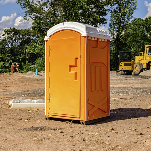 how often are the portable restrooms cleaned and serviced during a rental period in New Lebanon